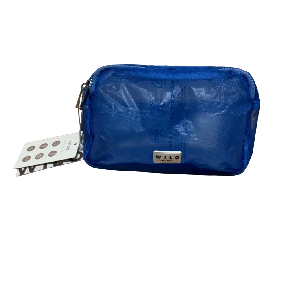 Wilo Blue Sheer Belt Bag NWT Adjustable Crossbody Festival Travel Lightweight